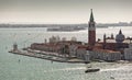 View over Isola di San Giorgio Maggiore from the Campanile tower