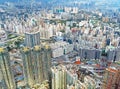 View over Kowloon in Hong Kong Royalty Free Stock Photo