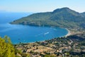 View over Kumlubuk village on Bozburun peninsula in Turkey. Royalty Free Stock Photo