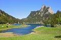 View over Lac de Taney in Vallais, Switzerland Royalty Free Stock Photo