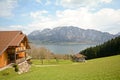 View over the lake Attersee - Farm holidays, Salzburger Land - Alps Austria