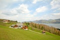 View over the lake Attersee - Farm holidays, Salzburger Land - Alps Austria