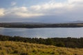 View over the lake Coila towards Tuross Head. Royalty Free Stock Photo