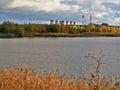 View over a lake at Fairburn Ings Nature Reserve, Yorkshire