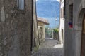 View over lake garda from an old walkway in Assenza di Brenzone Royalty Free Stock Photo