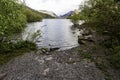 View over Lake Llyn Padarn Llanberis, Wales, landscape, wide angle Royalty Free Stock Photo