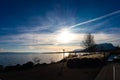 view over Lake Neuchatel, Switzerland Royalty Free Stock Photo