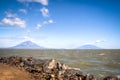 View over lake Nicaragua with Ometepe Island in Nicaragua