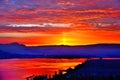 Early Sunrise Over Lake Okanagan BC Canada Royalty Free Stock Photo