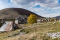 View over last Bosnia village Lukomir in remote mountains Royalty Free Stock Photo