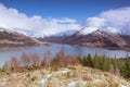 View over Loch Duich & the Five Sisters of Kintail in the Highlands of Scotland Royalty Free Stock Photo