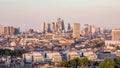 The view over London center during sunset Royalty Free Stock Photo