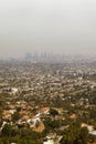 View over Los Angeles suburbs from Hollywood Hills Royalty Free Stock Photo