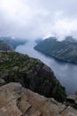 View over Lysefjord Fjord in Norway