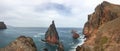 Panoramic view over Madeira island beautiful landscape of Ponta de Sao Lourenco cliffs, rocks and mountains,, Madeira island, Port Royalty Free Stock Photo