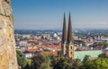 View over the Marienkirche in the historical center of Bielefeld Royalty Free Stock Photo