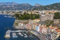 View over Marina Grande and Bay of Naples in Sorrento, Neapolitan Riviera, Italy