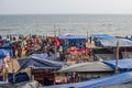 View over a market at Puri Beach, India