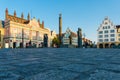 View over the market square Neuer Markt in Rostock, Germany