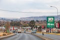 MASERU, LESOTHO - AUGUST 23, 2022: Road leading into Maseru, the capital of Lesotho.