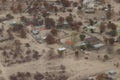 View over Maun in Botswanan during flight. Royalty Free Stock Photo