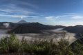 View over Mount Bromo landscape at night Royalty Free Stock Photo