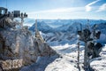 View over mountainranges from Zugspitze