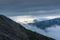 View over the mountains of central  Norway, Odda Royalty Free Stock Photo
