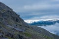 View over the mountains of central  Norway, Odda Royalty Free Stock Photo