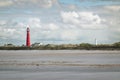 Mudflat, dunes and lighthouses Royalty Free Stock Photo