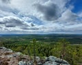 View over nordic forests from the small mountain Vithatten in Sweden Royalty Free Stock Photo