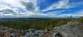 View over nordic forests from the small mountain Vithatten in Sweden Royalty Free Stock Photo