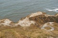 View over the North Sea from top of the limestone Cliff at Bulbjerg