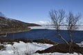 View over Norways second largest lake Rossvatnet in springtime Royalty Free Stock Photo