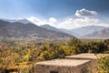 View over an oasis town near Kerman, Iran Royalty Free Stock Photo