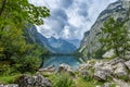 View over Obersee Lake to Alp Mountains, Berchtesgaden, Germany Royalty Free Stock Photo
