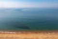 A View Over the Ocean from above the Cliffs, at Whale Chine Beach Royalty Free Stock Photo