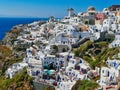 View Over Oia and Caldera, Santorini, Greece Royalty Free Stock Photo