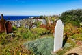 View of Gravestones in Old Cemetery, Bronte, Sydney, Australia