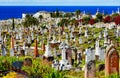 View of Gravestones in Old Cemetery, Bronte, Sydney, Australia