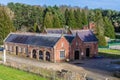 A view over the old pumping station at Ravensthorpe Reservoir in Northamptonshire, UK Royalty Free Stock Photo