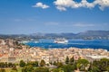 View over the old town of Corfu Kerkyra Royalty Free Stock Photo