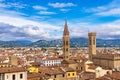 View over the old town of Florence in Italy Royalty Free Stock Photo