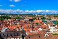 View over old town of Konstanz (also known as Constance) from bell tower of Konstanz Cathedral, Germany Royalty Free Stock Photo