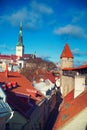 View over the Old Town of Tallinn Royalty Free Stock Photo