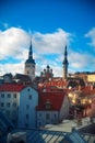 View over the Old Town of Tallinn Royalty Free Stock Photo