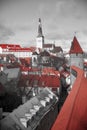 View over the Old Town of Tallinn Royalty Free Stock Photo