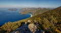 A view over Oludeniz bay on the Mediterranean coast of Turkey Royalty Free Stock Photo