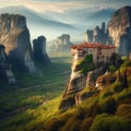 View over one of the monasteries in Meteora