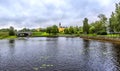 View over Oulujoki river in Oulu. Royalty Free Stock Photo